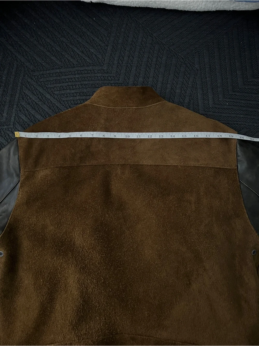 Banana Republic Brown Suede & Black Leather Sleeve Jacket
